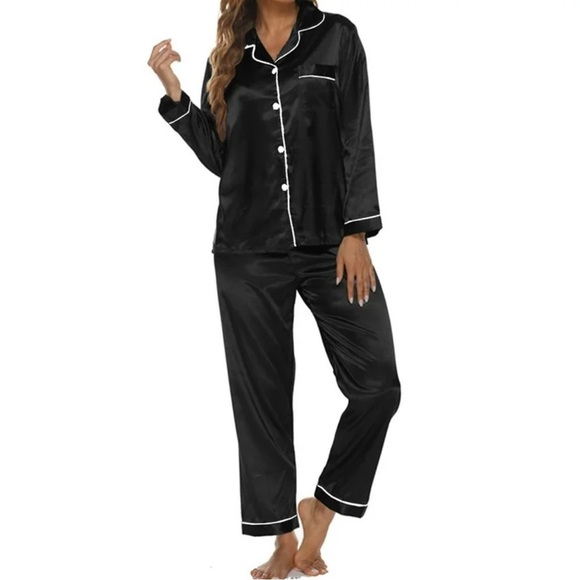 House of Harlow 1960 Other - House of Harlow silk pajamas black with white trim medium